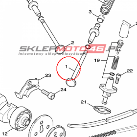 YAMAHA - zawor dolot. nr: 5MLE21110000