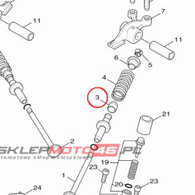 YAMAHA - uszczelniacz nr: 5MLE21190000