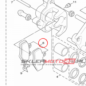 YAMAHA - klocki hamulcowe nr: 5MLW00450000