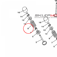 YAMAHA - SPRING, VALVE OUTER nr: 5NL121140000