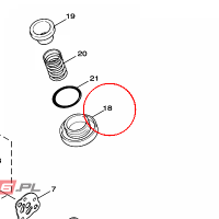 YAMAHA - KOREK SPUSTU OLEJU nr: 3UHE53510000