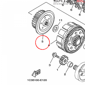YAMAHA - ZABIERAK SPRZEGLA nr: 5NY163710000