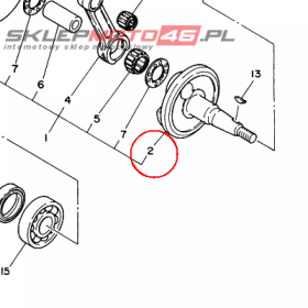 YAMAHA - CRANK 1 nr: 5PA114120000