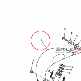 YAMAHA - rura wydech. nr: 5PA146100000