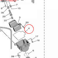 YAMAHA - GASKET, FLOAT CHAMBER nr: 5PA149840000