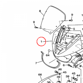 YAMAHA - owiewka czolowa nr: 5PS2835G00P1