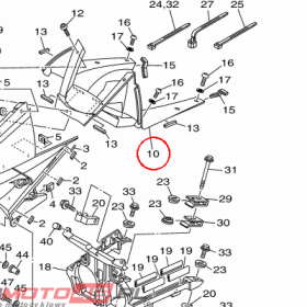 YAMAHA - wypelnienie owiewki nr: 5PS2836K0000