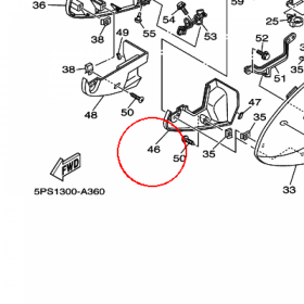 YAMAHA - WLOT POW. PLAST. nr: 5PS2837N0000