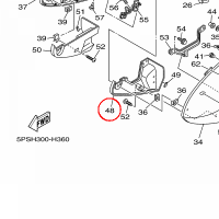 YAMAHA - WLOT POW. PLAST. nr: 5PS2837N0100