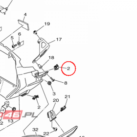 YAMAHA - PODKLADKA SPREZ. nr: 5PW2177L0100