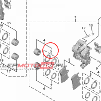 YAMAHA - CALIPER SEAL KIT nr: 5PW258030000