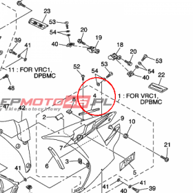 YAMAHA - USZCZELNIACZ nr: 5PW283070000