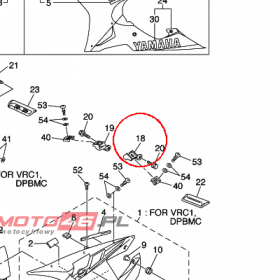 YAMAHA - UCHWYT nr: 5PW2836A0000