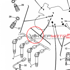 YAMAHA - WIRE, SUB LEAD nr: 5PW823090000