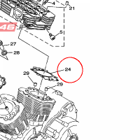 YAMAHA - uszczelka glowicy nr: 5PX111810100