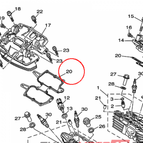 YAMAHA - USZCZELKA GLOWICY nr: 5PX111820100