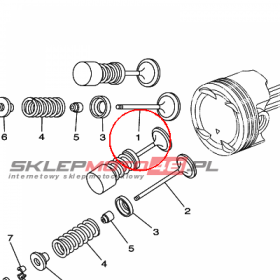 YAMAHA - zawor dolot. nr: 5RU121110000