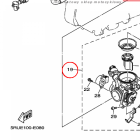 YAMAHA - THROTTLE BODY ASSY nr: 5RU137500000