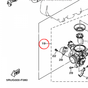 YAMAHA - THROTTLE BODY ASSY nr: 5RU137502000