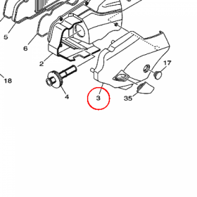 YAMAHA - COVER, CLEANER CASE 1 nr: 5RU1441A0000