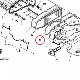 YAMAHA - USZCZELNIACZ nr: 5RU144521000