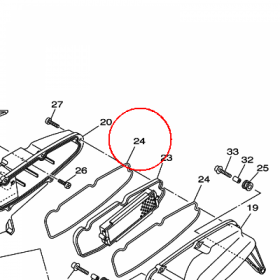 YAMAHA - USZCZELNIACZ nr: 5RU144570000