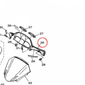 YAMAHA - wypelnienie owiewki nr: 5RU2836K0000