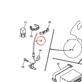 YAMAHA - WHEEL SENSOR ASSY, FRONT nr: 5S2859700000