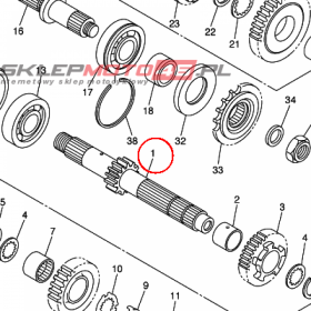 YAMAHA - WALEK SKRZYNI. B. nr: 5SL174110000