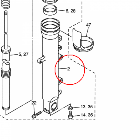 YAMAHA - RURA ZEW. AMORT. nr: 5SL231260000