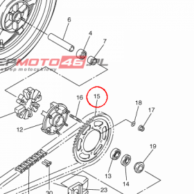 YAMAHA - ZEBATKA TYLNA nr: 5SL254482000