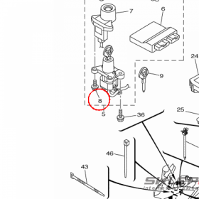 YAMAHA - SCREW nr: 5SL821130100
