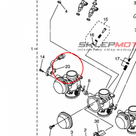 YAMAHA - CZUJNIK PRZEPUSTNICY nr: 5SL858850000