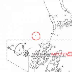 YAMAHA - WATER PUMP ASSY nr: 5STE24201200