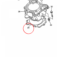 YAMAHA - uszczelka cylindra nr: 5TA113510000