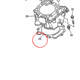 YAMAHA - uszczelka cylindra nr: 5TA113510000