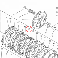 YAMAHA - tarcza sprzegla nr: 5TA163210000