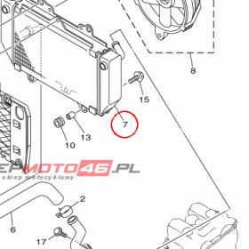 YAMAHA - CHLODNICA nr: 5TG124611000