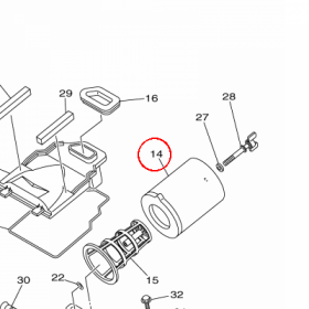 YAMAHA - filtr powietrza nr: 5TG144510100