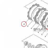 YAMAHA - tarcza sprzegla nr: 5TG163210000