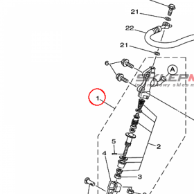 YAMAHA - REAR MASTER CYLINDER ASSY nr: 5TG2580E2000