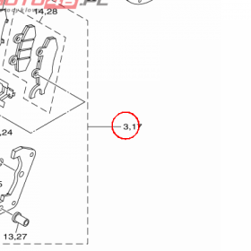 YAMAHA - ZACISK HAM. nr: 5TG2580T1100