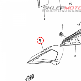 YAMAHA - RIM, HEADLIGHT COVER 1 nr: 5TG841650100