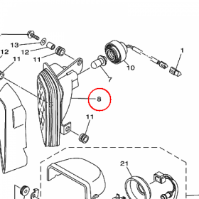 YAMAHA - reflektor nr: 5TG843101200