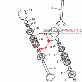 YAMAHA - SPRING, VALVE OUTER nr: 5TJ121140000