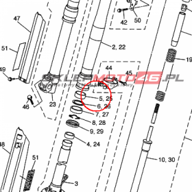 YAMAHA - RURA ZEW. AMORT. nr: 5TJ231265000