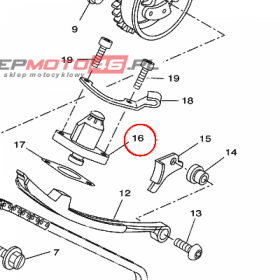 YAMAHA - NAPINACZ LANC. ROZ. nr: 5TNE22101000