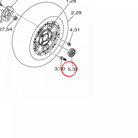 YAMAHA - WHEEL CAP ASSY. nr: 5UGF530B0000