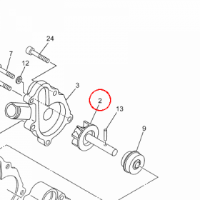 YAMAHA - WALEK POMPY WOD. nr: 5VK124500000