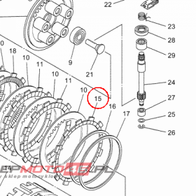 YAMAHA - tarcza sprzegla nr: 5VK163310000